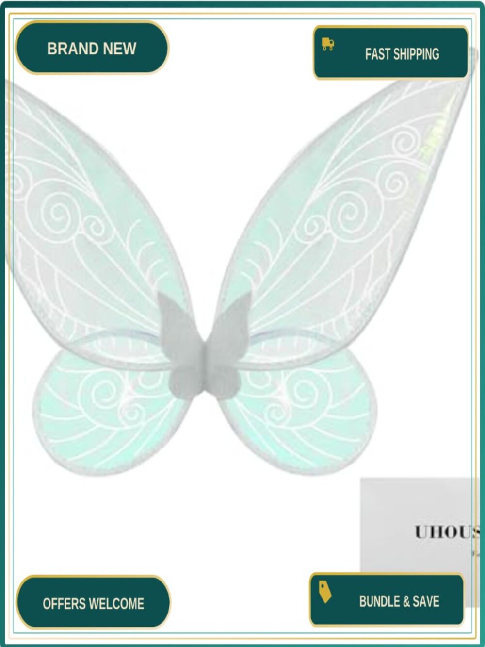 Organza Fairy Wings Bendable Wire Frame Cosplay Costume Accessory